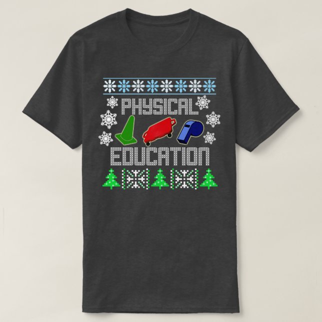 Phys Ed Ugly Navidades Sweater TShirt (Diseño del anverso)