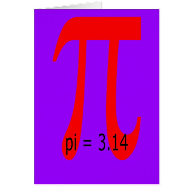 pi = 3,14159265 (Frente)