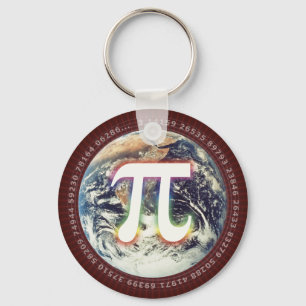 Pi colorido en la tierra - llaveros de la