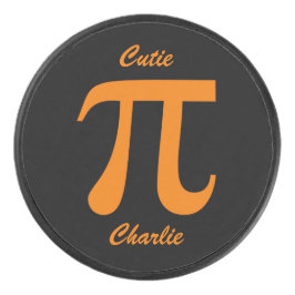 Pi / Cutie Pie texto personalizado disco de hockey
