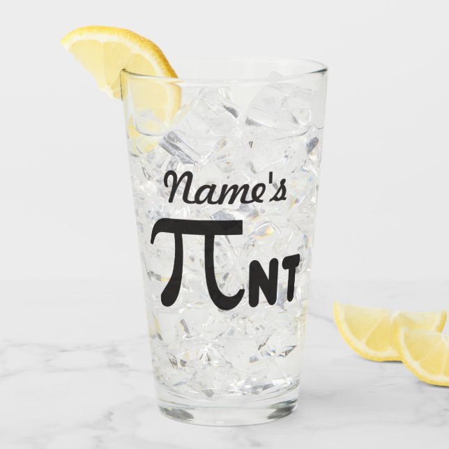 Pi Day Funny Pi-nt 2011 © Glass Personalizado (Anverso (hielo))