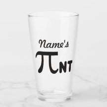 Pi Day Funny Pi-nt 2011 © Glass Personalizado