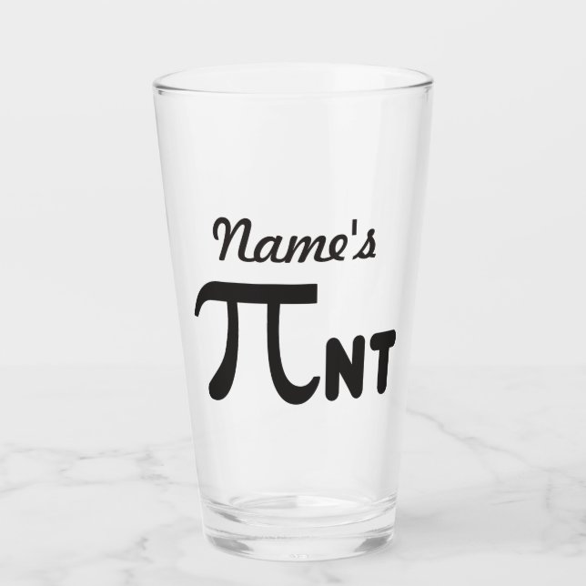 Pi Day Funny Pi-nt 2011 © Glass Personalizado (Anverso)