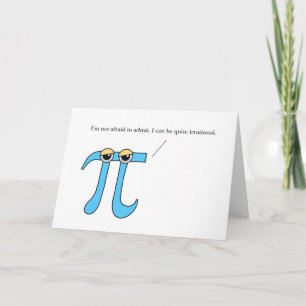 Pi Day, humorística tarjeta de felicitación irraci