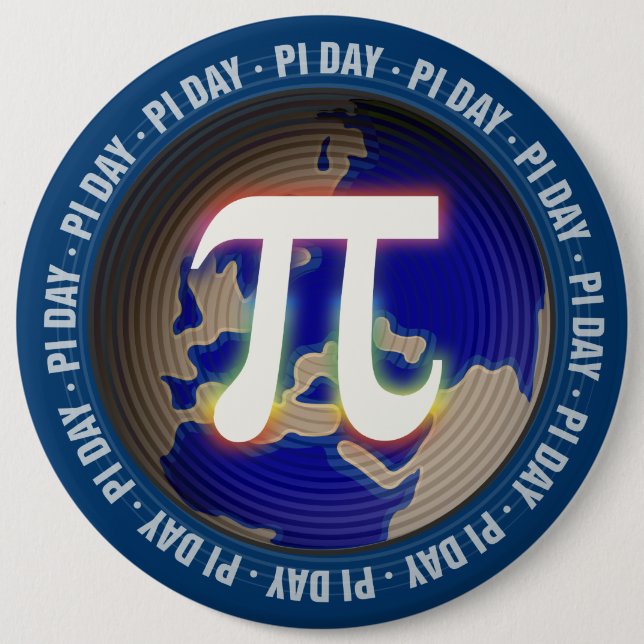 Pi Day on Earth - botón colosal de matemáticas (Anverso)