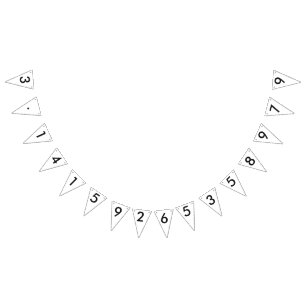 pi día 3.14159... Banderas de Bunting