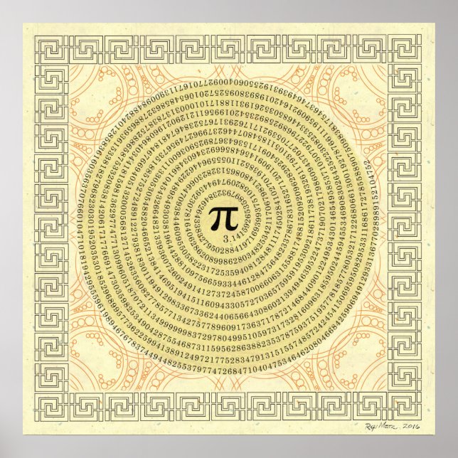 Pi en espiral ~ matemáticas como arte (Frente)