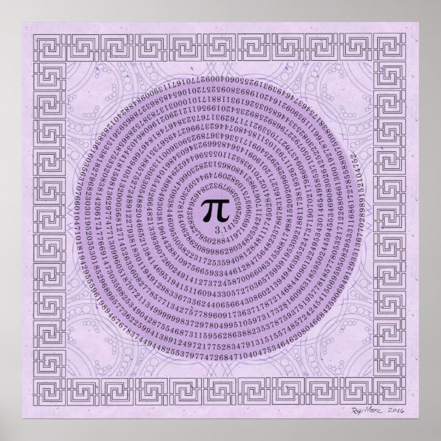 Pi en espiral ~ matemáticas como arte (Frente)