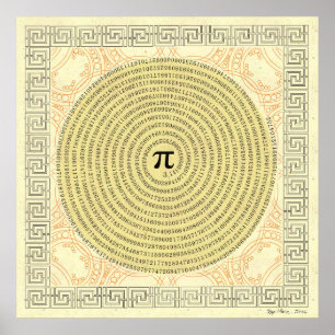 Pi en una matemáticas espiral del ~ como arte