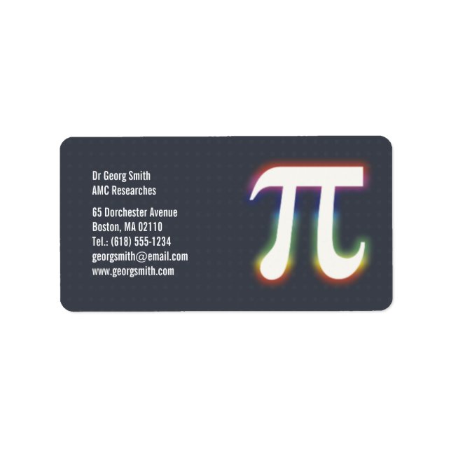 Pi - Etiqueta Científica (Frente)
