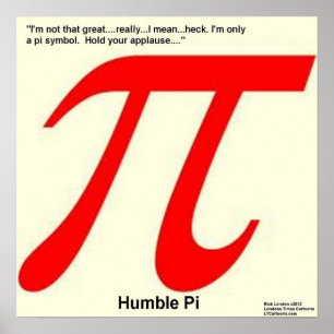 Pí Humblede Son Cuadrados Póster Divertido