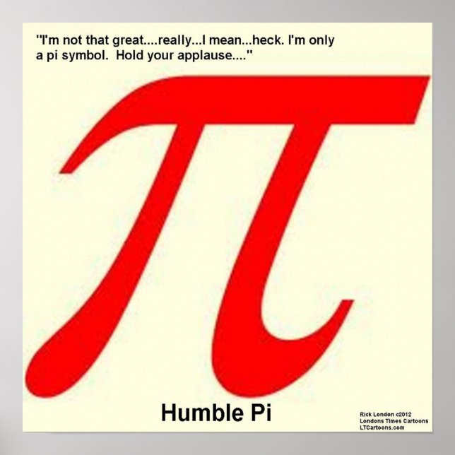 Pí Humblede Son Cuadrados Póster Divertido (Frente)
