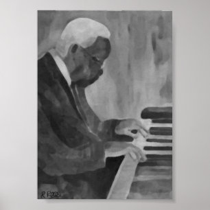 Pianista Jazz Original Oils Impresiones
