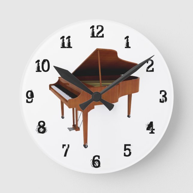Piano de cola: Reloj de pared (Anverso)
