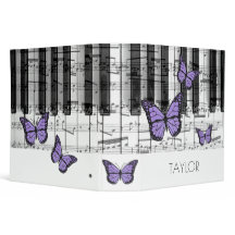 piano de música de mariposas lavender