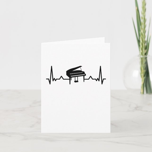 Piano Heartbeat Gracioso regalo para Pianistas (Anverso)