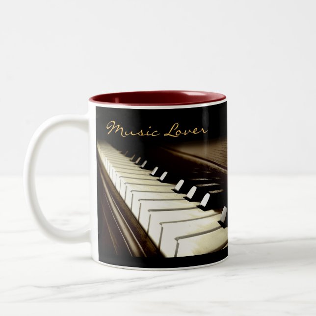 PIANO KEYS Música Amante de beber taza (Izquierda)