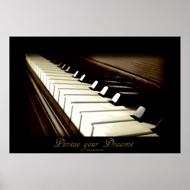 PIANO KEYS "Persigue tus sueños" Poster de arte (Frente)