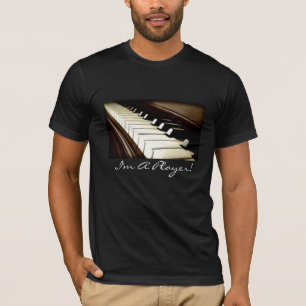 PIANO KEYS Soy jugador de camiseta de amante de la