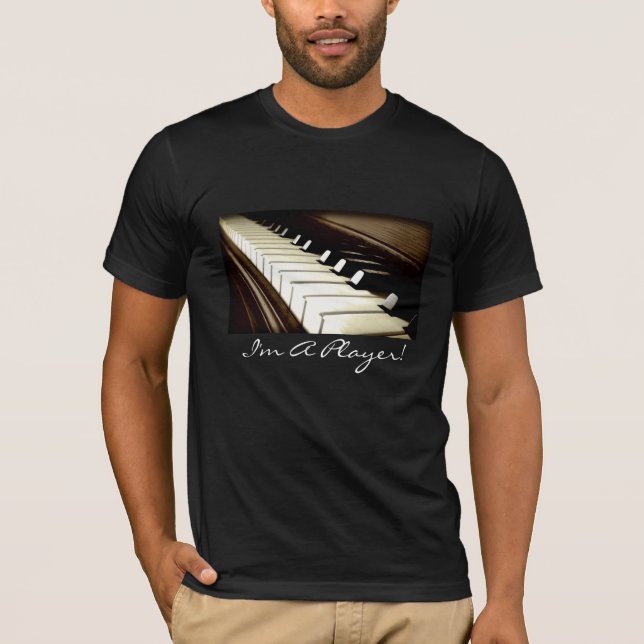 PIANO KEYS Soy jugador de camiseta de amante de la (Anverso)