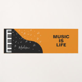 Piano Music nombre personalizado yoga mat