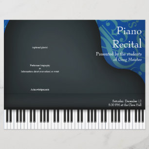 Piano negro sobre el programa considerando plegado