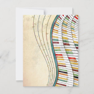 Piano ondulado retro colorido