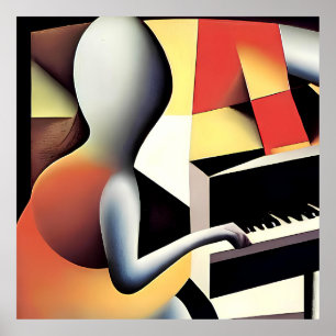 Piano Player - Arte de aerógrafo