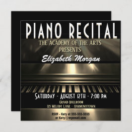 Piano Recital Invitación moderna de diversión colo