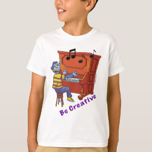 Piano - sea camiseta creativa