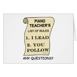 Piano Teacher Lista De Reglas