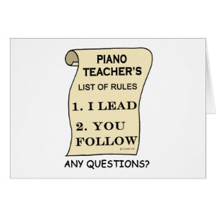 Piano Teacher Lista De Reglas