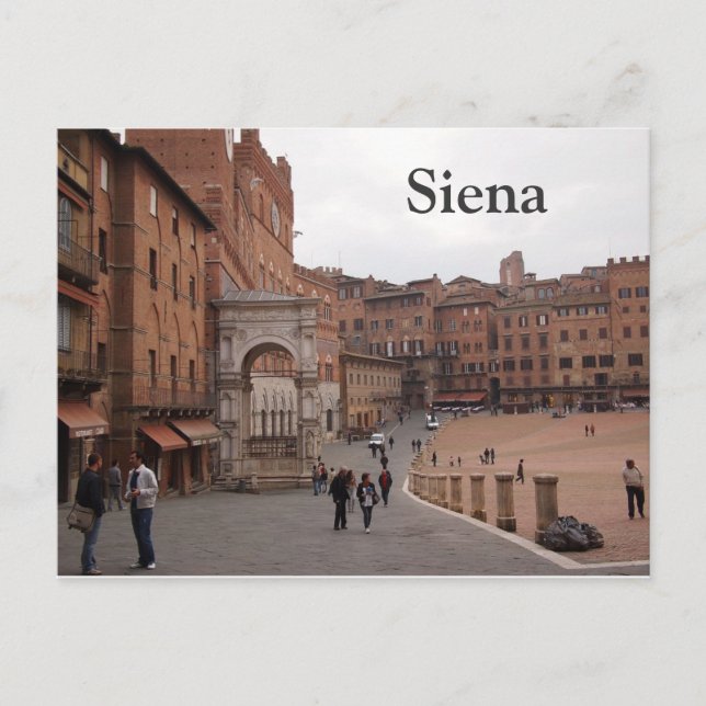 Piazza del Campo, postal de Siena (Anverso)