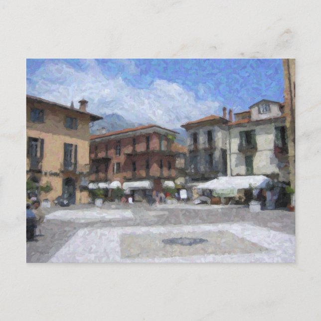 Piazza, Menaggio, postal italiana (Anverso)