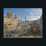 Piazza Navona, postal del personalizado de arte de<br><div class="desc">"Piazza Navona" por Caspar van Wittel,  1699. Vea mi tienda (OTHER > ART) para más artículos con esta y otras imágenes de arte.</div>