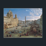Piazza Navona, postal del personalizado de arte de<br><div class="desc">"Piazza Navona" por Caspar van Wittel,  1699. Vea mi tienda (OTHER > ART) para más artículos con esta y otras imágenes de arte.</div>