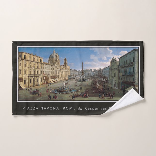 Piazza Navona, toalla de mano de arte de Roma (Toalla de mano)