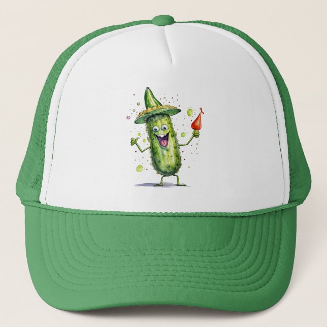Pickle Cucumbers con Gorras de cumpleaños (Anverso)