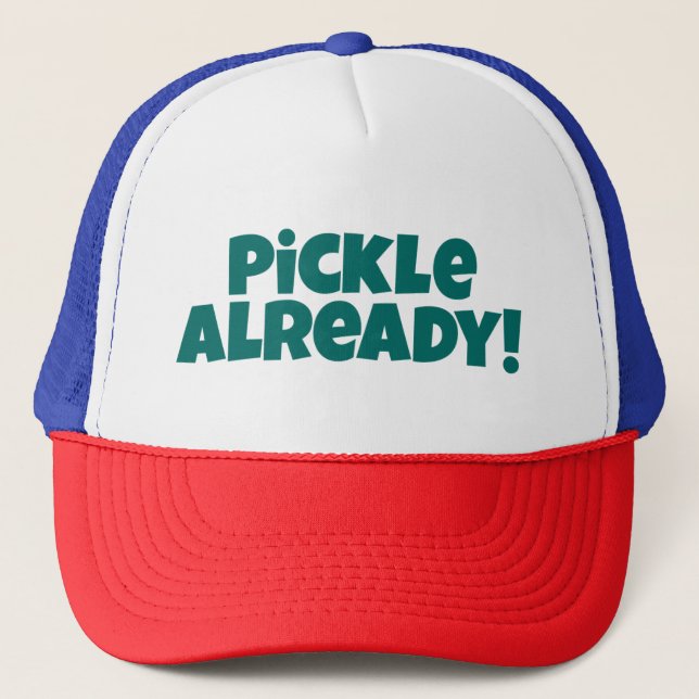 ¡Pickle Ya! Gorra de balonmano - Texto verde (Anverso)