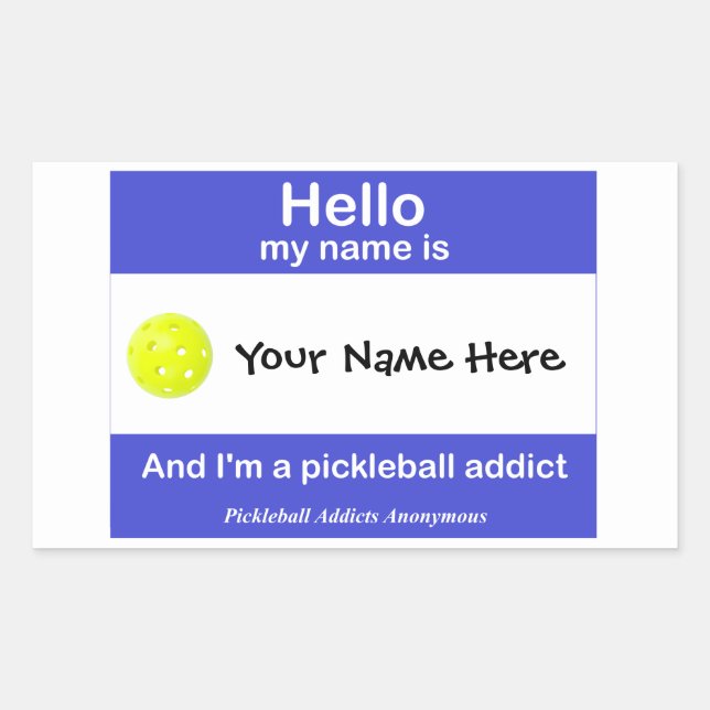 Pickleball Admite Etiqueta De Nombre Anónimo (Anverso)