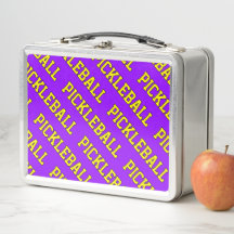 PICKLEBALL Amarillo Amarrado En Púrpura Brillante