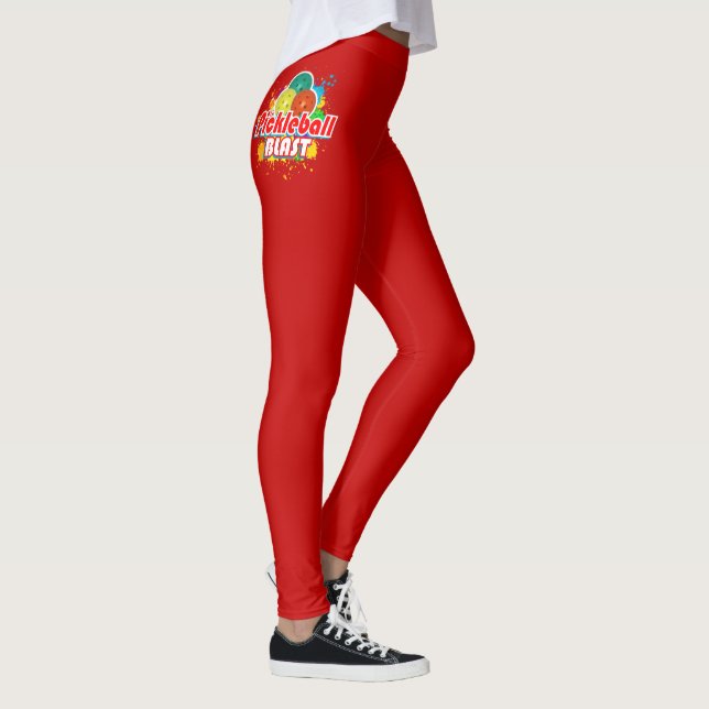 Pickleball Blast 1 Opciones de imagen Leggings (Derecha)