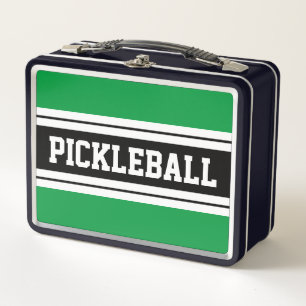 PICKLEBALL Carreras blanca verde brillante franjas