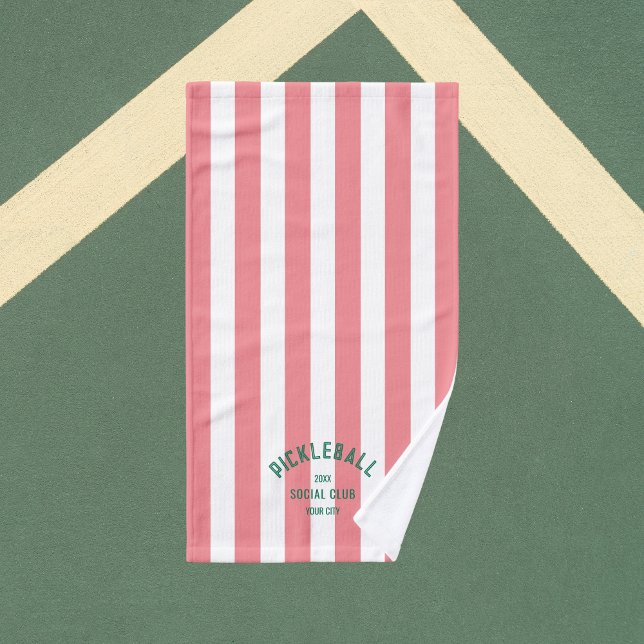 Pickleball Club Social Pink Cabana Stripe (Subido por el creador)