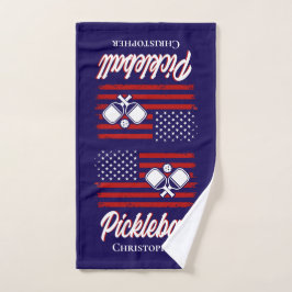 Pickleball con bandera azul roja personalizada
