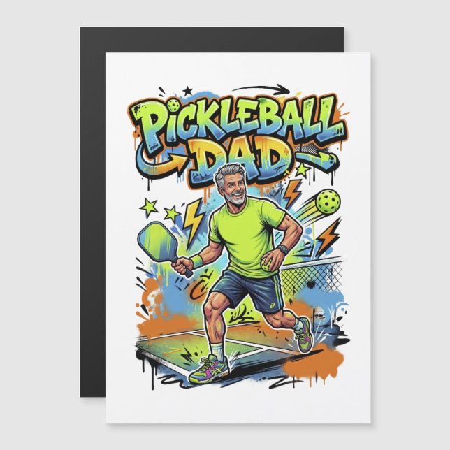 Pickleball Dad Graffiti Paddle Sport Art (Anverso/Reverso)