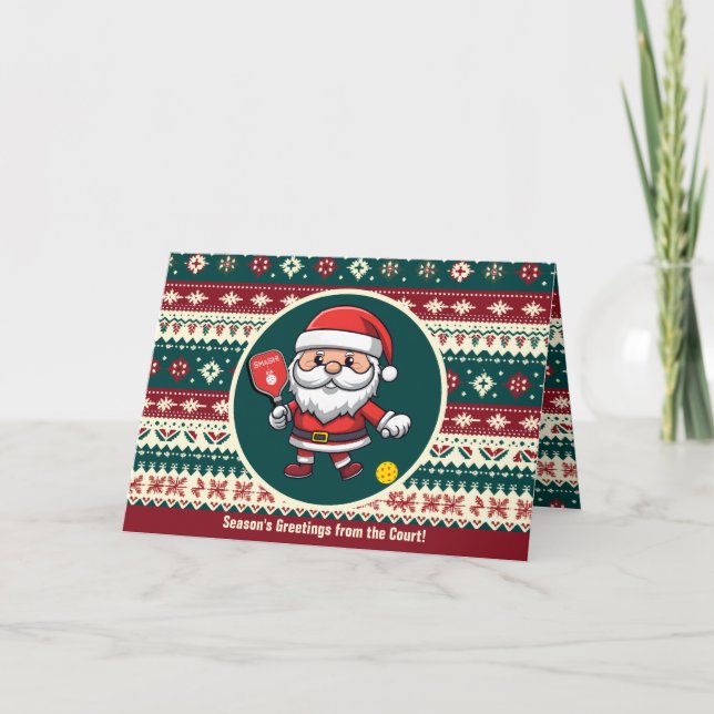 Pickleball de Navidad personalizable (Anverso)