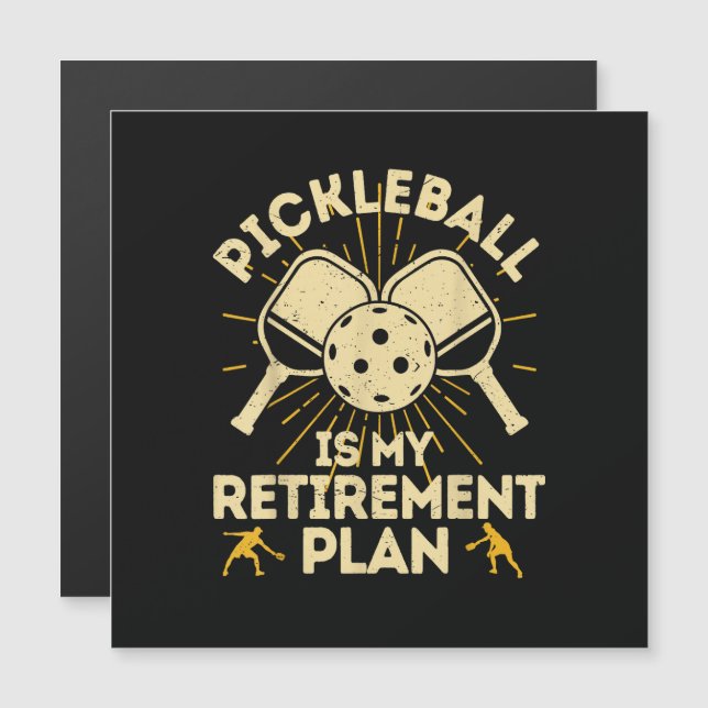 Pickleball Divertido Mi Plan de Jubilación Antiguo (Anverso/Reverso)