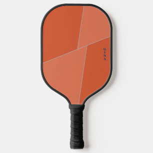 Pickleball Dos palas de bolas de rosca Naranja con nombre