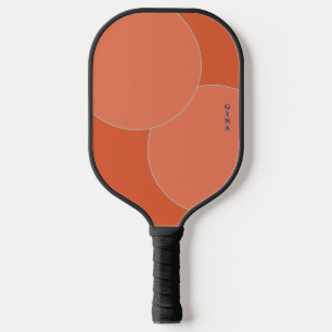 Pickleball Dos palas de bolas de rosca Naranja con nombre